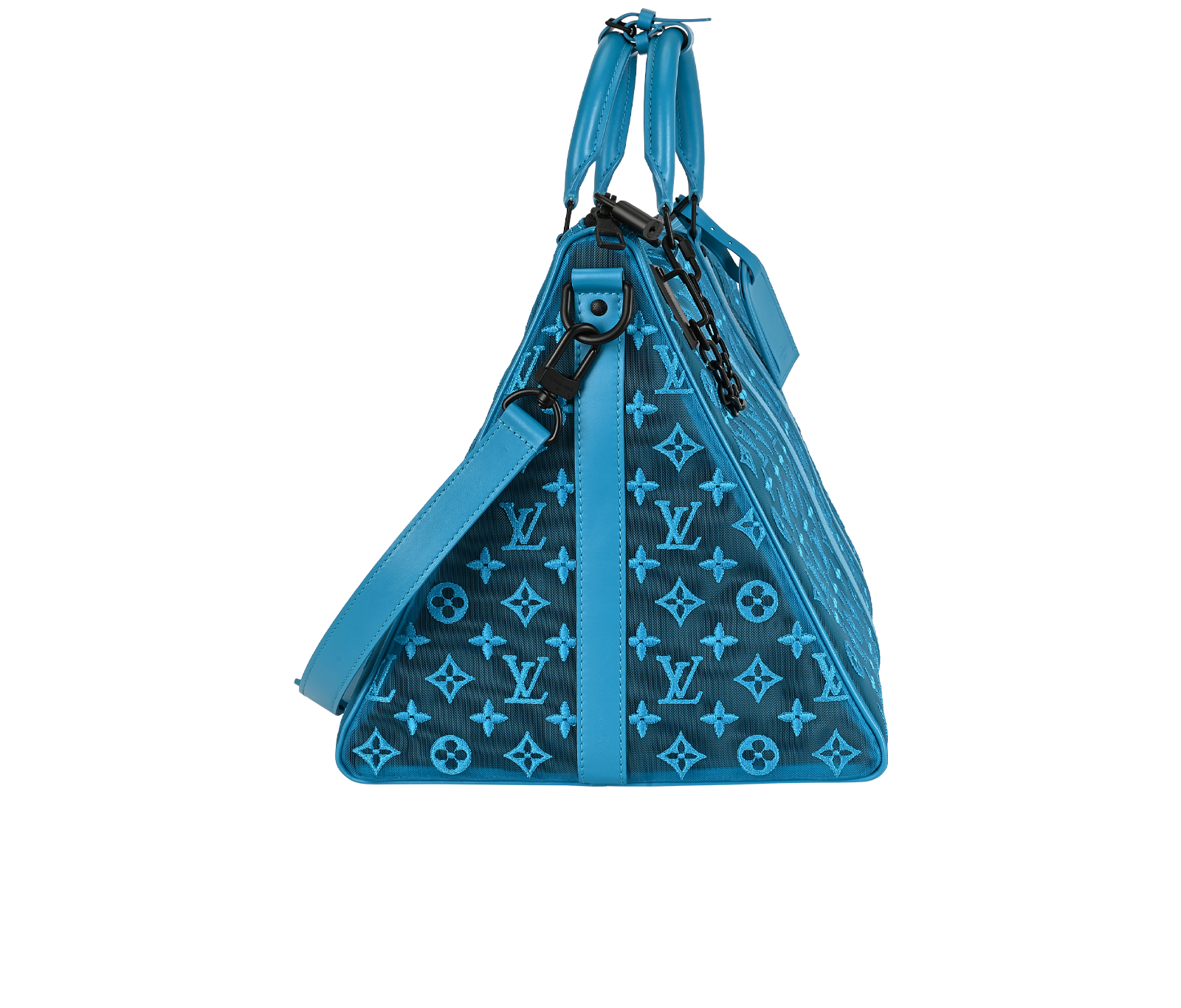 Keepall Triangle 50, &pound;1,950, Handbags, Blue, Mesh, Side view